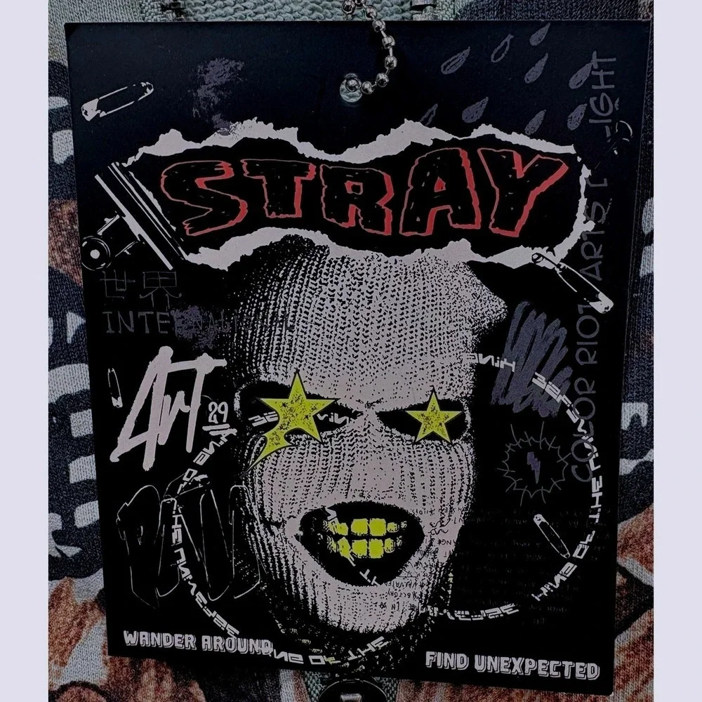 Stray Web Crawler‎ Skull Full Zip Hoodie Mens 2XL Green Spider Y2K Pearls NWT